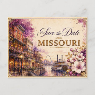 Tarjeta de invitación de boda elegante de Missouri