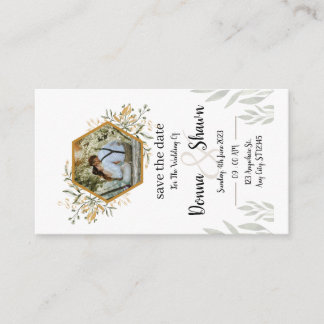Tarjeta de invitación de boda elegante diseñada pa