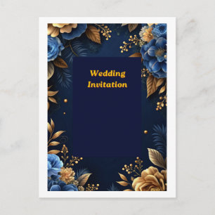 Tarjeta de Invitación de Boda Elegante Floral Pr