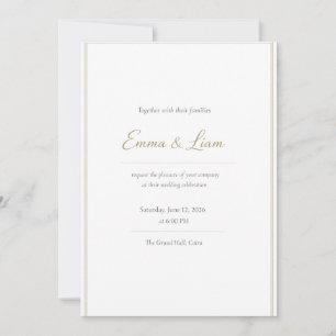 Tarjeta de Invitación de Boda Elegante – Lujo Mini