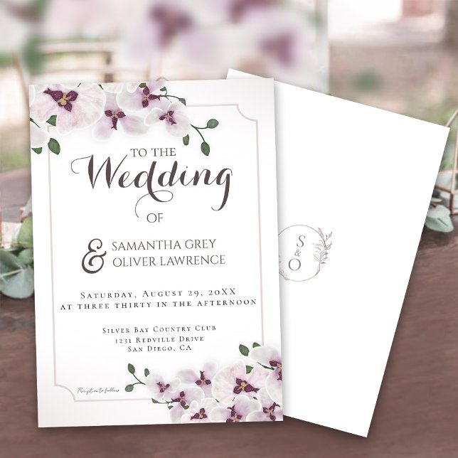 Tarjeta de Invitación de Boda Elegante Orquídea (Subido por el creador)