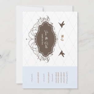 Tarjeta de invitación de boda elegante para guarda
