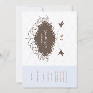 Tarjeta de invitación de boda elegante para guarda