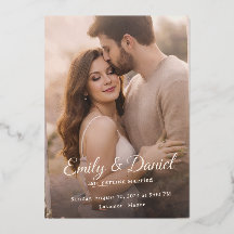 Tarjeta de Invitación de Boda Elegante | Pareja Ro