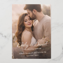 Tarjeta de Invitación de Boda Elegante | Pareja Ro