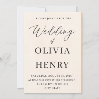 Tarjeta de Invitación de Boda Elegante y Plana – 5