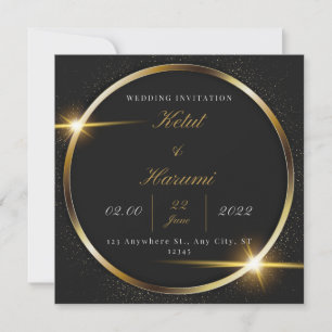 Tarjeta de Invitación de Boda Elegante y Simple