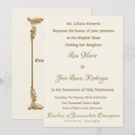 Tarjeta de Invitación de Boda Elegante y Sofistica