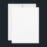 Tarjeta de invitación de boda en blanco mate de 4,<br><div class="desc">Estas tarjetas postales de boda en blanco pueden servir dos propósitos. Puede pedir muestras para previsualizar la calidad del papel de Zazzle antes de hacer un pedido grande. O puede usarlas como base para sus invitaciones personalizadas. Estas tarjetas miden 4, 25" x 5, 6", y utilizan papel mate, grosor de...</div>