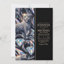 Tarjeta de Invitación de Boda Exótica Todo en Uno 