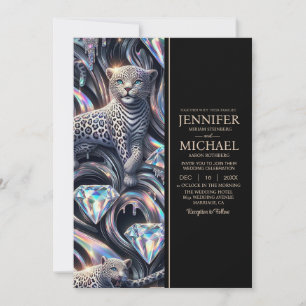 Tarjeta de Invitación de Boda Exótica Todo en Uno 