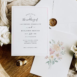 Tarjeta de invitación de boda floral Bouquet Bloom