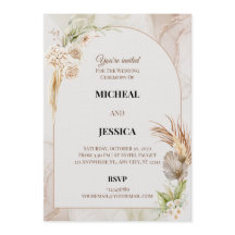 Tarjeta de Invitación de Boda Floral Elegante