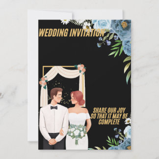 Tarjeta de Invitación de Boda Floral Elegante