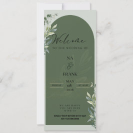Tarjeta de Invitación de Boda Floral Elegante de T