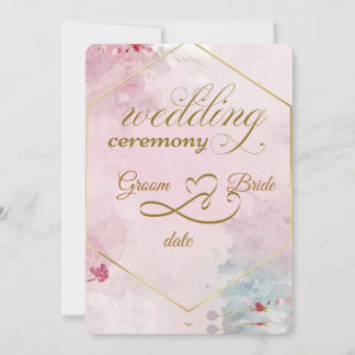 Tarjeta de Invitación de Boda Floral Elegante Impr