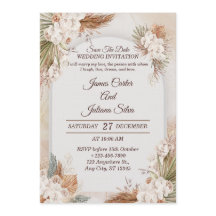 Tarjeta de invitación de boda floral elegante mode