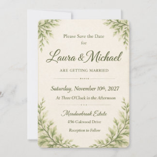 Tarjeta de invitación de boda floral naranja elega
