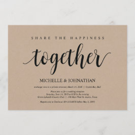 Tarjeta de invitación de boda fuga Compartir felic