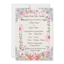 Tarjeta de Invitación de Boda India Simple y Elega