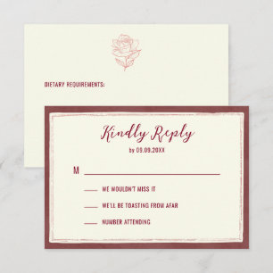 Tarjeta de Invitación de Boda Jardín de Antigüedad