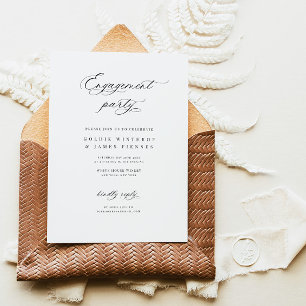 Tarjeta de invitación de boda mínima para la fiest