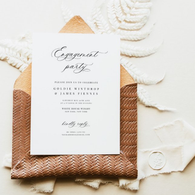 Tarjeta de invitación de boda mínima para la fiest (Subido por el creador)