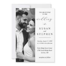 Tarjeta de Invitación de Boda Minimalista Elegante