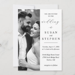 Tarjeta de Invitación de Boda Minimalista Elegante