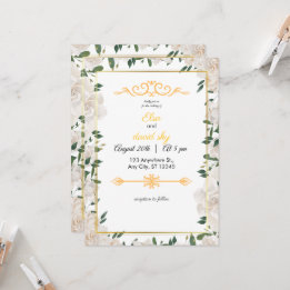 Tarjeta de Invitación de Boda Minimalista Elegante