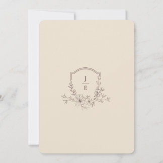 Tarjeta de Invitación de Boda Minimalista en Marfi