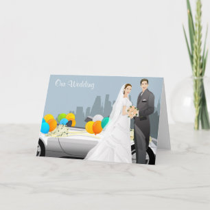 Tarjeta de invitación de boda moderna