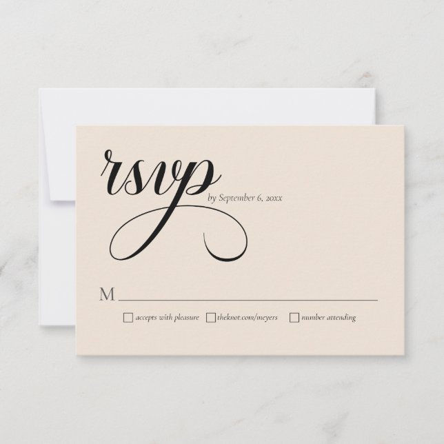 Tarjeta de Invitación de Boda Moderna y Elegante c (Anverso)