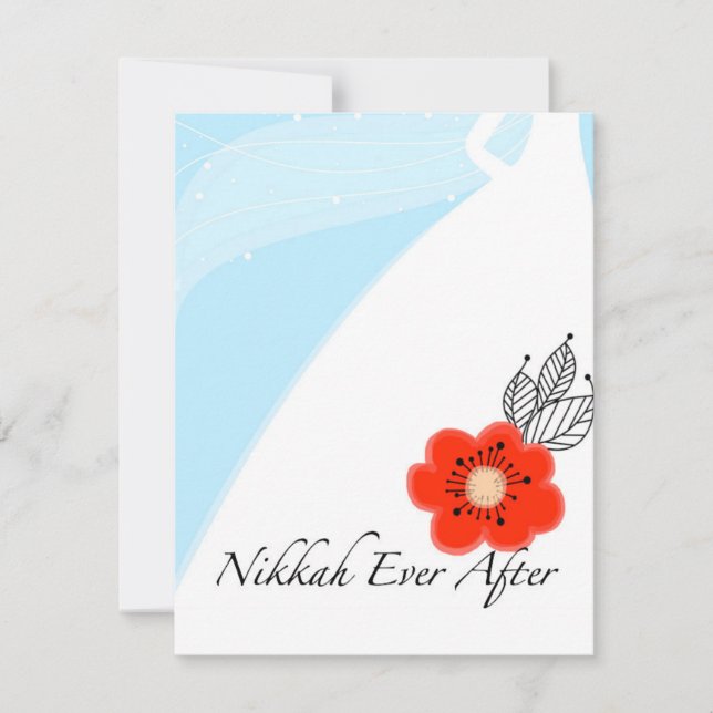 Tarjeta de invitación de boda Nikkah Ever After (Anverso)
