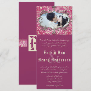 Tarjeta de Invitación de Boda Pájaros de Amor con 