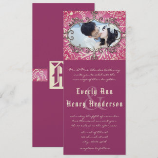 Tarjeta de Invitación de Boda Pájaros de Amor con 