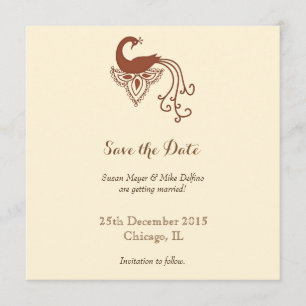 Tarjeta de invitación de boda para guardar la fech