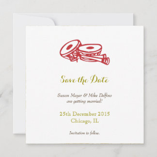 Tarjeta de invitación de boda para guardar la fech