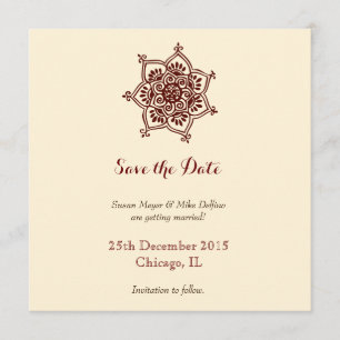 Tarjeta de invitación de boda para guardar la fech