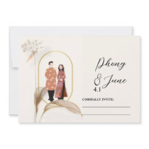 Tarjeta de Invitación de Boda para Guardar la Fech