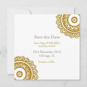 Tarjeta de invitación de boda para guardar la fech