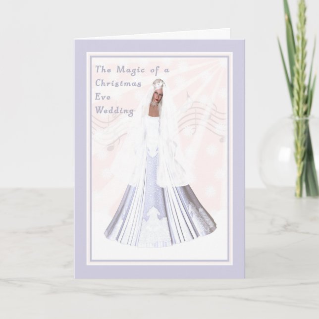 Tarjeta de invitación de boda para navidades (Anverso)