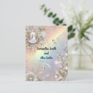 Tarjeta de Invitación de Boda para Pareja Romántic