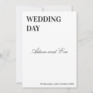 Tarjeta de invitación de boda personalizable