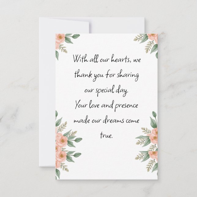 Tarjeta de Invitación de Boda Personalizada (Anverso)