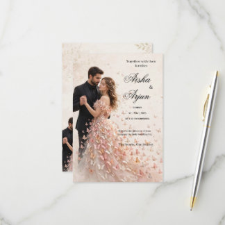 Tarjeta de invitación de boda personalizada 