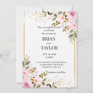 Tarjeta de Invitación de Boda Personalizada