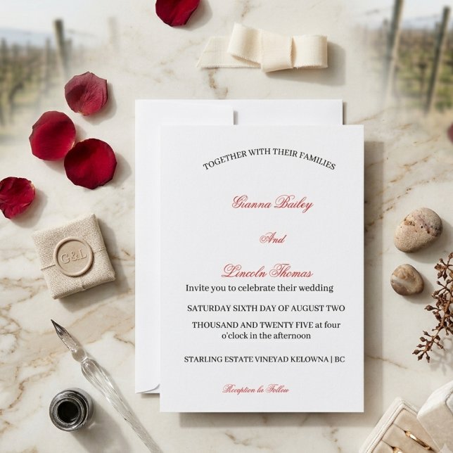 Tarjeta de Invitación de Boda Personalizada Elegan (Subido por el creador)