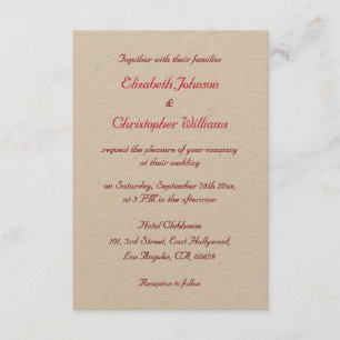 Tarjeta de Invitación de Boda Personalizada en Pap