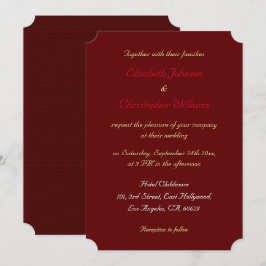 Tarjeta de invitación de boda personalizada simple